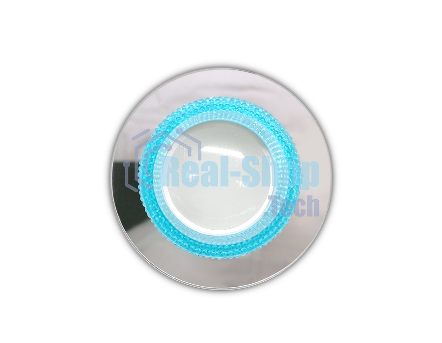 Светильник Ambrella light TN351 CH/BL хром/голубой GU5.3+3W (LED COLD) D95*45