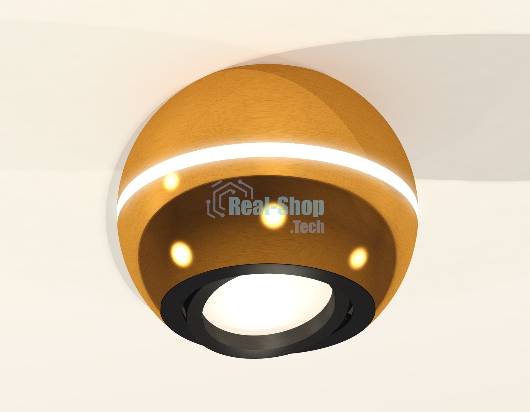 Светильник Ambrella Light XS1105010 PYG/PBK золото желтое полированное/черный полированный MR16 GU5.3 LED3W 4200K(C1105,N7002)