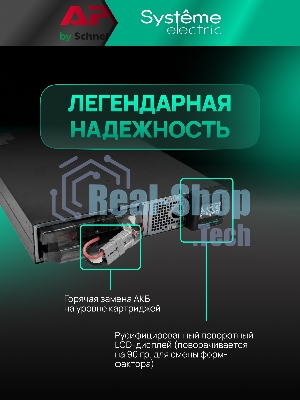 Источник бесперебойного питания Systeme Electric Smart-Save Online SRTSE, 2 поколения 1000 ВА/Вт, 2U, 8 C13+1 Schuko, USB, RS-232, сухиеконтакты