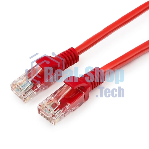 Патч-корд UTP Cablexpert cat.5e, 2м, литой, многожильный, красный