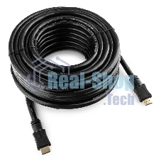 Кабель Cablexpert HDMI CC-HDMI4-15M, 19M/19M, v2.0, медь, позол.разъемы, экран, 15м, черный, пакет