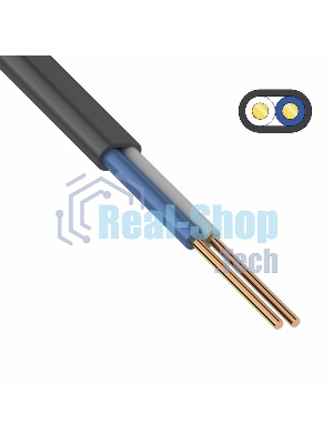 Кабель силовой медный ВВГ-Пнг(А) 2x1,5 мм² 100 м, ГОСТ 31996-2012, ТУ 16-705.499-2010