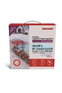 Греющий саморегулирующийся кабель Rexant на трубу Extra Line 25MSR-PB 15M (15м/375Вт)