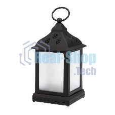 Декоративный фонарь Neon-night 11х11х22,5 см, черный корпус, цвет свечения RGb с эффектом мерцания