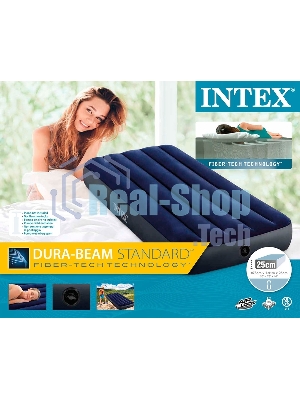 Кровать надувная Junior Classic Downy 76х191х25см FB (64756) INTEX 6941057412436