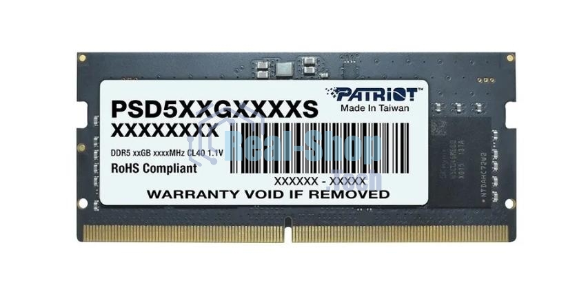 Оперативная память Patriot Signature, DDR5, 16GB (1x16 GB), 5600 MHz, CL46, SO-DIMM
