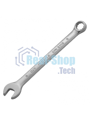 Ключ комбинированный Matrix, 8 мм, CrV, матовый хром