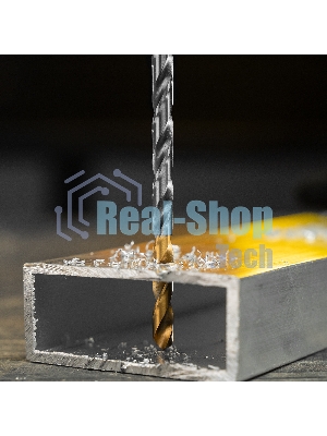 Сверло спиральное по металлу Denzel 6 х 139 мм, Р6М5, Golden Tip, удлиненное