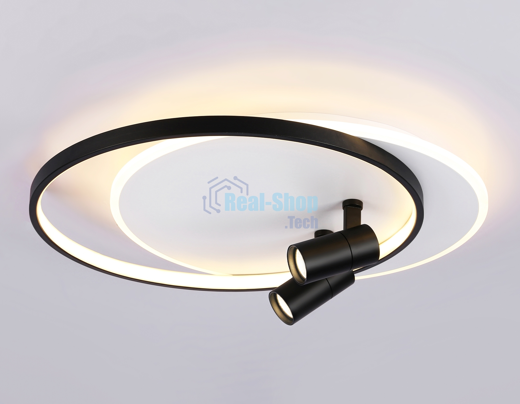 Светильник Ambrella light FL51392/1+2 WH/BK белый/черный 3000K-6400K 65W 560*480*120 (ПДУ РАДИО 2.4G)