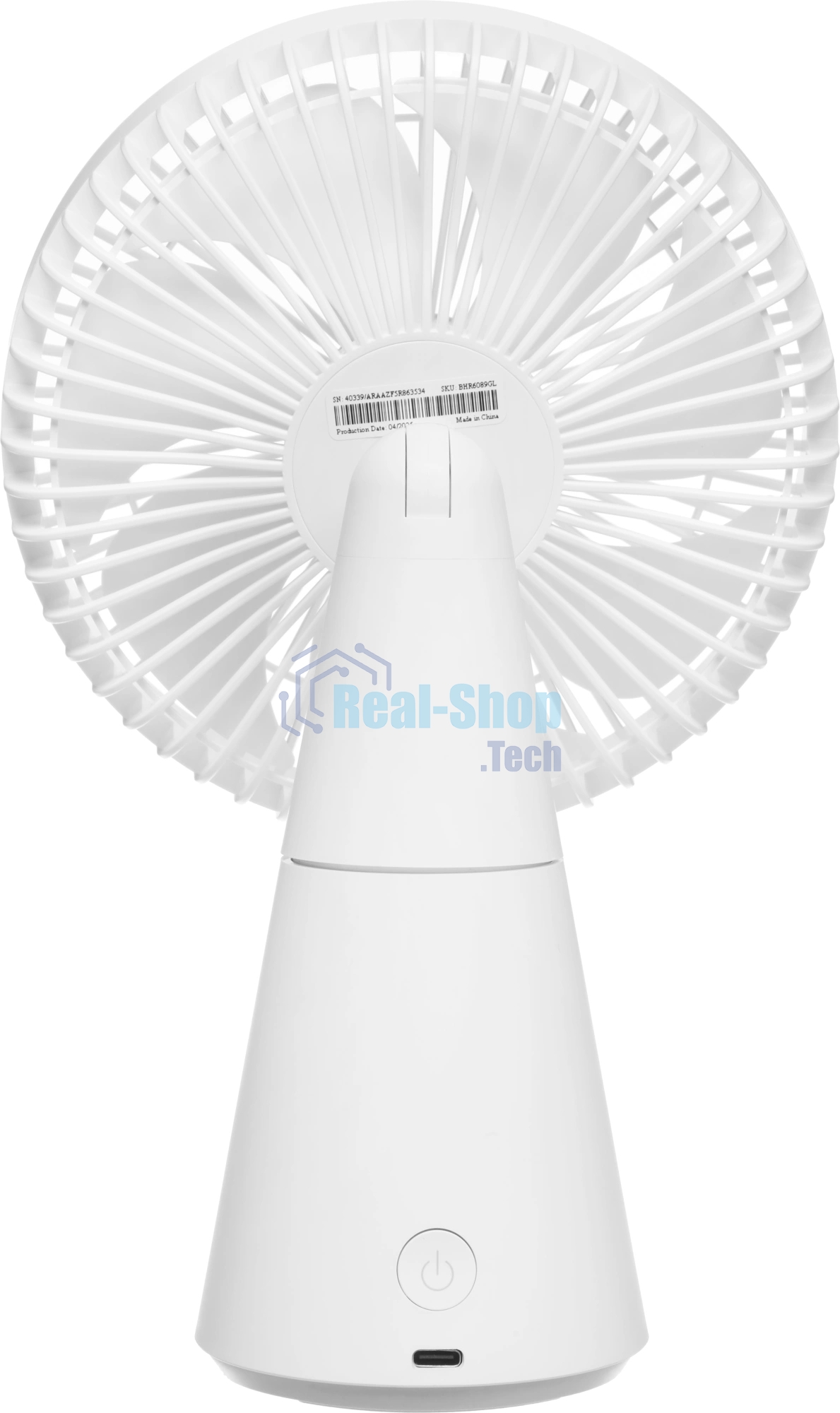 Вентилятор Xiaomi Rechargeable Mini Fan белый, настольный, 10 Вт, 4 скорости, 8.7 см