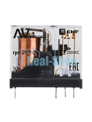 Реле промежуточное РП slim 25/1 10A 230В AC EKF AVERES