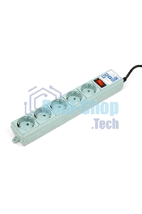 Сетевой фильтр Powercube SPG-B-10 3 м (5 розеток) серый (коробка)