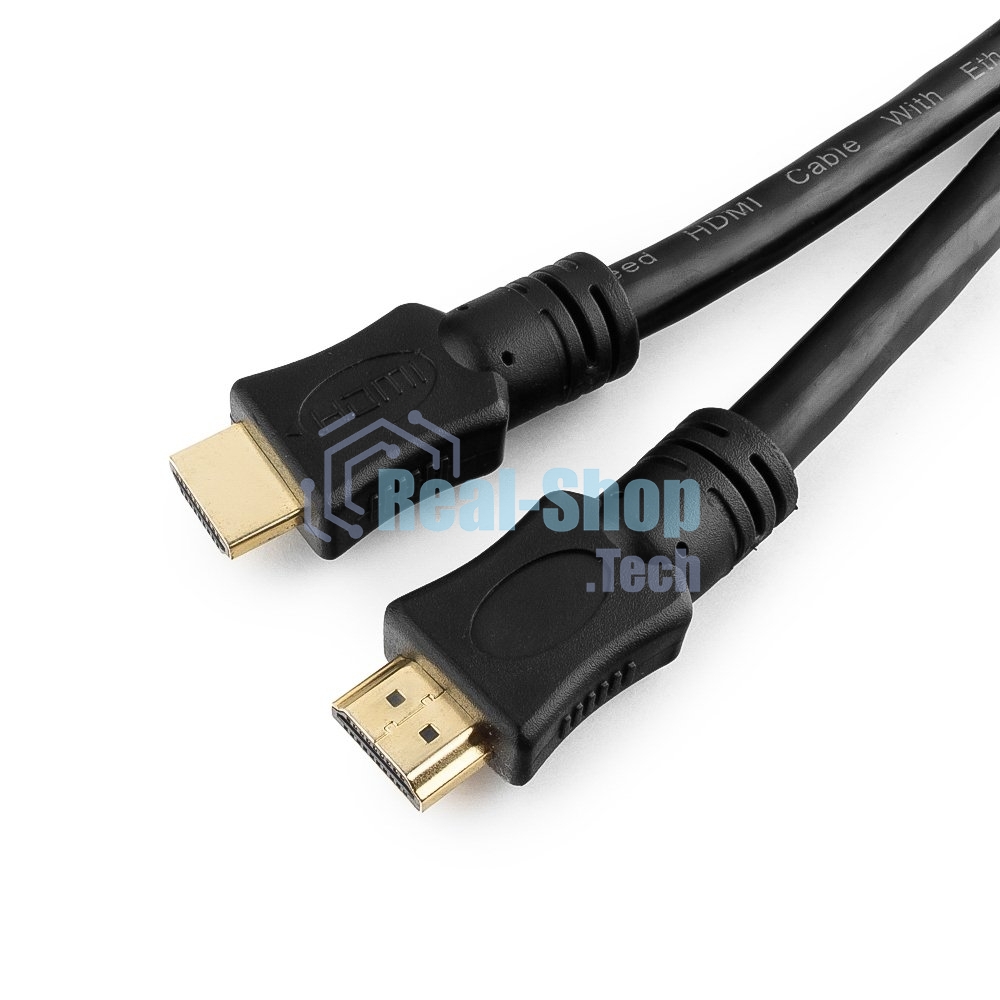 Кабель Cablexpert HDMI CC-HDMI4-15M, 19M/19M, v2.0, медь, позол.разъемы, экран, 15м, черный, пакет