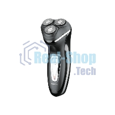 Электробритва Centek CT-2166 (хром/черный) ротор, АККУМУЛЯТОР + РАБОТА ОТ СЕТИ,триммер