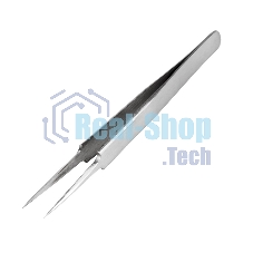 Пинцет прямой с острыми кончиками Rexant 125 мм (блистер)