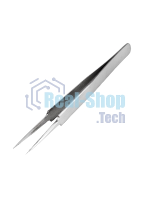 Пинцет прямой с острыми кончиками Rexant 125 мм (блистер)