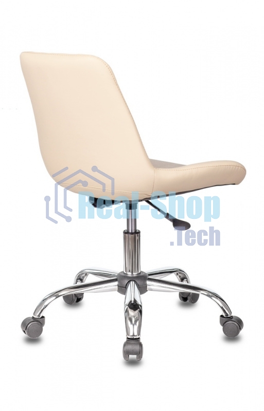 Кресло компьютерное Бюрократ CH-350SL/IVORY светло-бежевый, искусст. кожа/ткань, крестовина хром