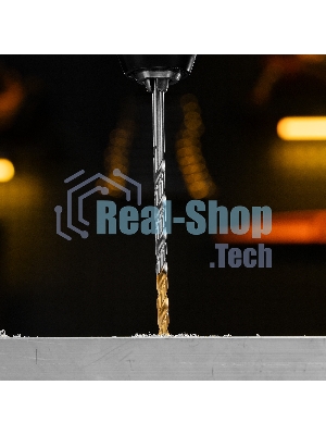 Сверло спиральное по металлу Denzel 6 х 139 мм, Р6М5, Golden Tip, удлиненное