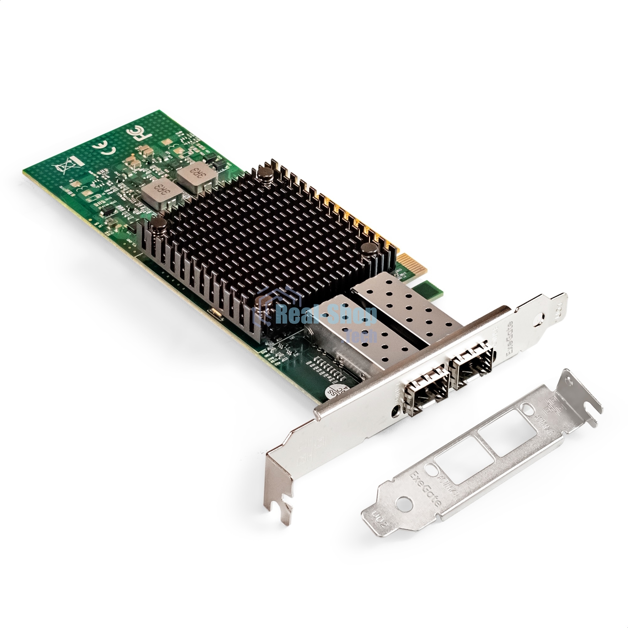 Сетевой адаптер ExeGate EXE-MCX3-2SFP+ (PCI-E x8 v.3, порты 2x SFP+, Dual 10Gb/s, Server NIC Chipset Mellanox ConnectX-3)