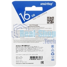 Флешка USB Smartbuy CLUE Yellow (SB16GbCLU-Y), 16Gb, USB 2.0, R/W 25/15, желтый