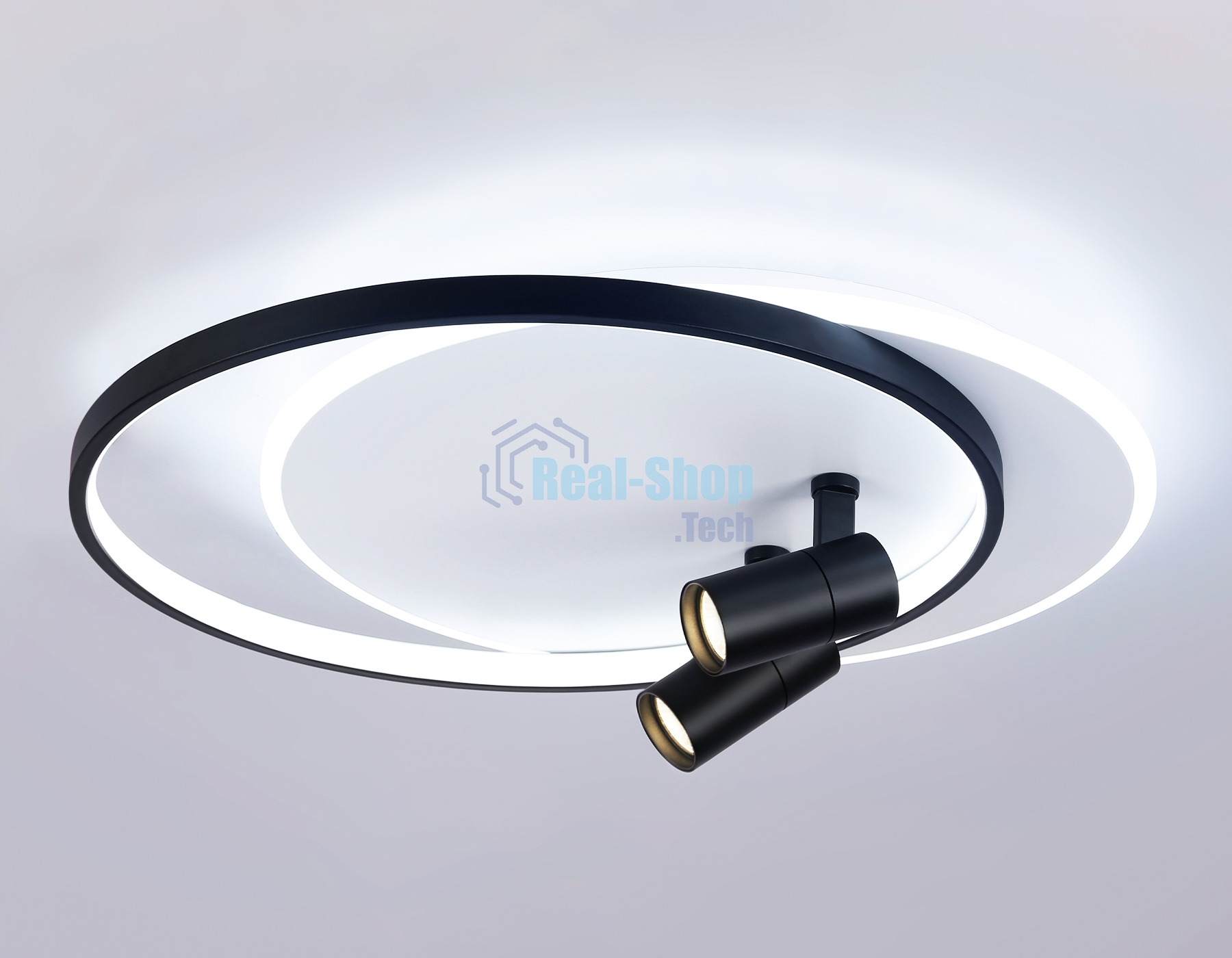 Светильник Ambrella light FL51392/1+2 WH/BK белый/черный 3000K-6400K 65W 560*480*120 (ПДУ РАДИО 2.4G)