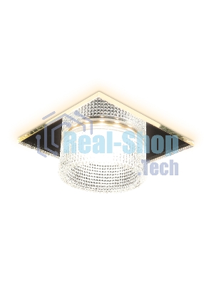 Светильник Ambrella light TN355 CH/CL хром/прозрачный GU5.3+3W (LED WHITE) 95*95*45