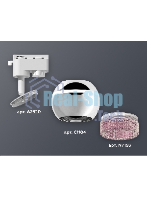 Светильник Ambrella light XT1104003 PSL/PI серебро полированное/розовый GU5.3 LED 3W 4200K (A2520, C1104, N7193)