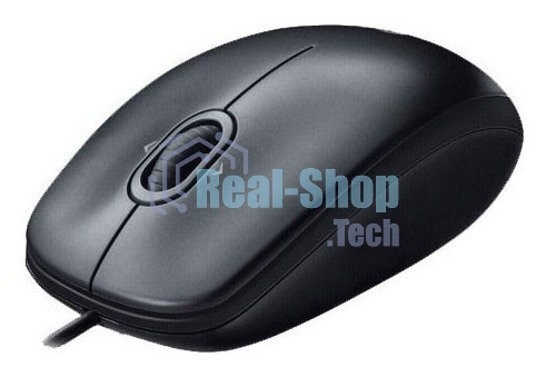 Мышь проводная Logitech M100/100R DARK/GREY (темно-серая/черная), 1000 dpi, USB, кнопки - 3