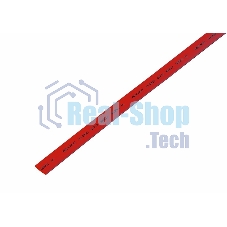 Термоусаживаемая трубка Rexant 8,0/4,0 мм, красная, упаковка 50 шт. по 1 м