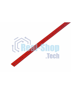 Термоусаживаемая трубка Rexant 8,0/4,0 мм, красная, упаковка 50 шт. по 1 м