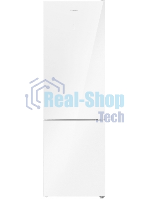Холодильник Maunfeld MFF200NFW белый глянц. двухкамерный 271/106л морозилка снизу