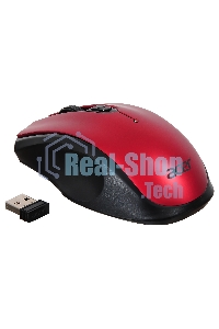 Мышь беспроводная Acer OMR032 черный/красный, 1600 dpi, радиоканал, USB, кнопки - 4