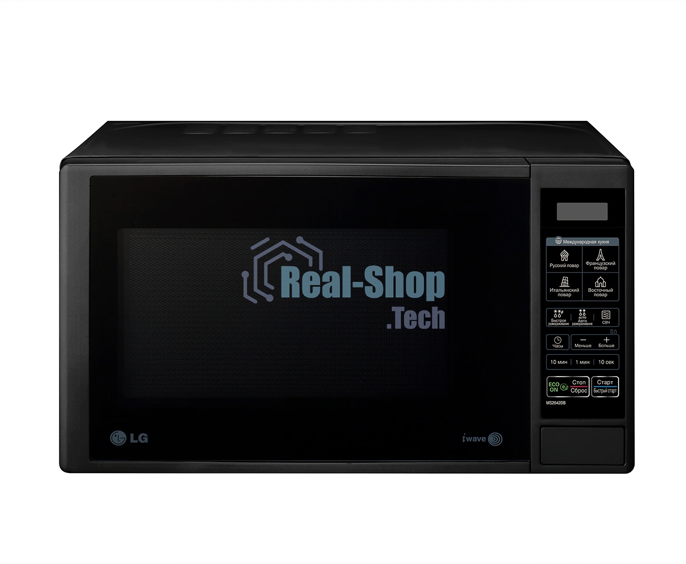 Микроволновая печь LG MS2042DB черный, 20 л, 700 Вт, переключатели - сенсор