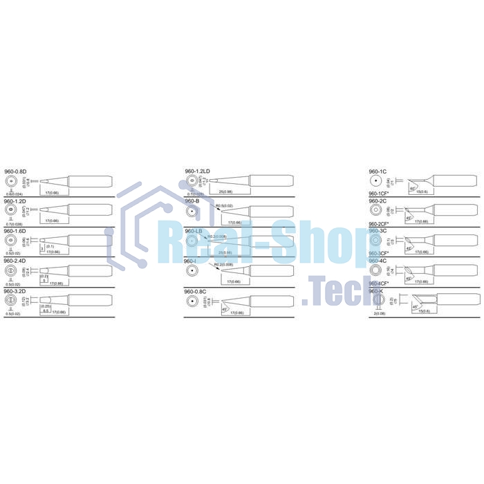 Жало паяльное Quick QSS960-T-3CM микроволна