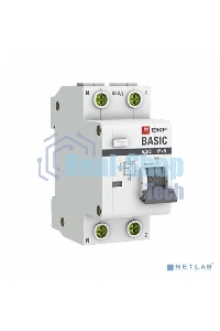 Выключатель автоматический дифференциального тока 1п+N C 25А 30мА тип АС эл. 4.5кА АД-12 Basic EKF DA12-25-30-bas