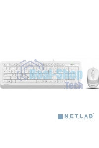 Комплект клавиатура + мышь A4Tech Fstyler F1010 клав:белый/серый мышь:белый/серый USB Multimedia