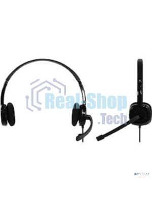 Гарнитура Logitech H151 чёрный, проводная, 3.5 мм
