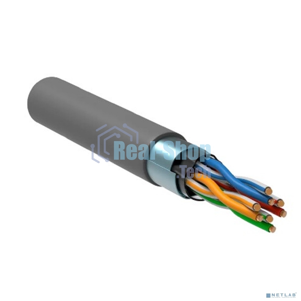 Кабель связи витая пара ITK  F/UTP, кат.5E, 4 пары 24AWG solid, 305м, LSZH, серый Кабель связи витая пара F/UTP, кат.5E, 4 пары 24AWG solid, 305м, LSZH, серый