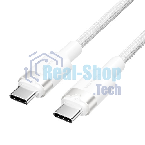 Кабель Vention USB 2.0 CM/CM - 1м. белый 3А PD60W