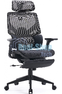 Кресло офисное Cactus CS-CHR-MC01-GYBK серый, сиденье черный, с подголов.