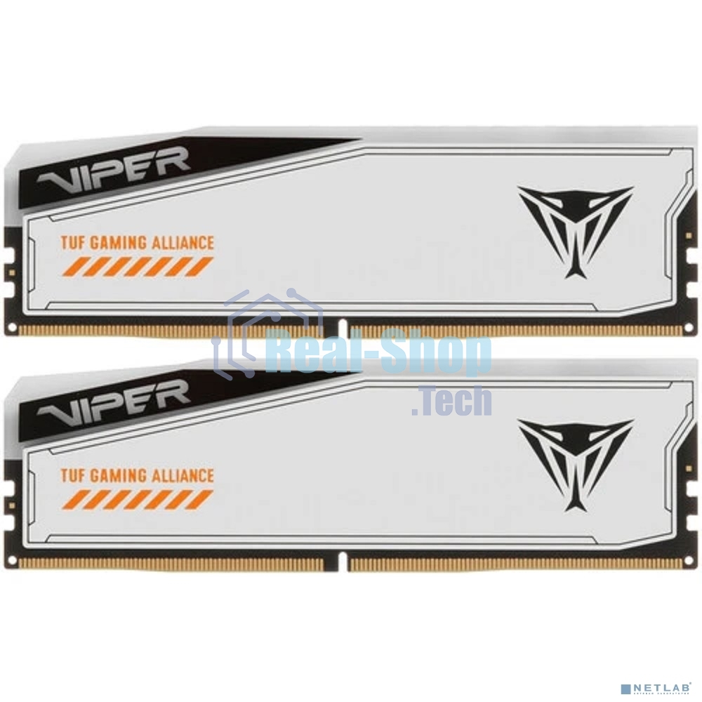 Оперативная память Patriot Viper Elite 5 TUF Gaming, DDR5, 32Gb (2x16 GB), 6000 MHz, CL36, DIMM, радиатор, RGB, белый