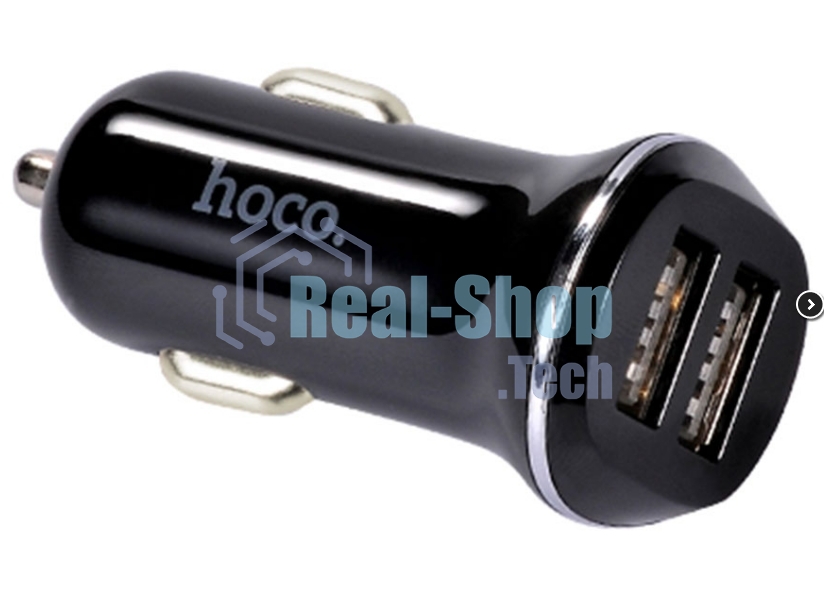 Автомобильная зарядка HOCO Z1 2xUSB, 2.1A, 11W, черный
