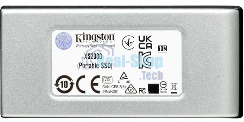 Внешний SSD Kingston XS2000, 1TB, USB 3.2 Gen 2x2 Type-C, R/W 2000/2000, серебристый