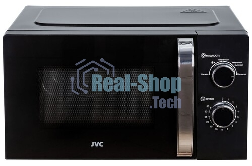 Микроволновая печь JVC JK-MW146M черный/серебристый, 20 л, 700 Вт, переключатели - поворотный механизм