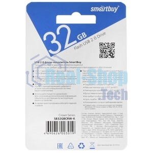 Флешка USB Smartbuy Crown black (SB32GbCRW-K), 32Gb, USB 2.0, R/W 15/5, черный/красный