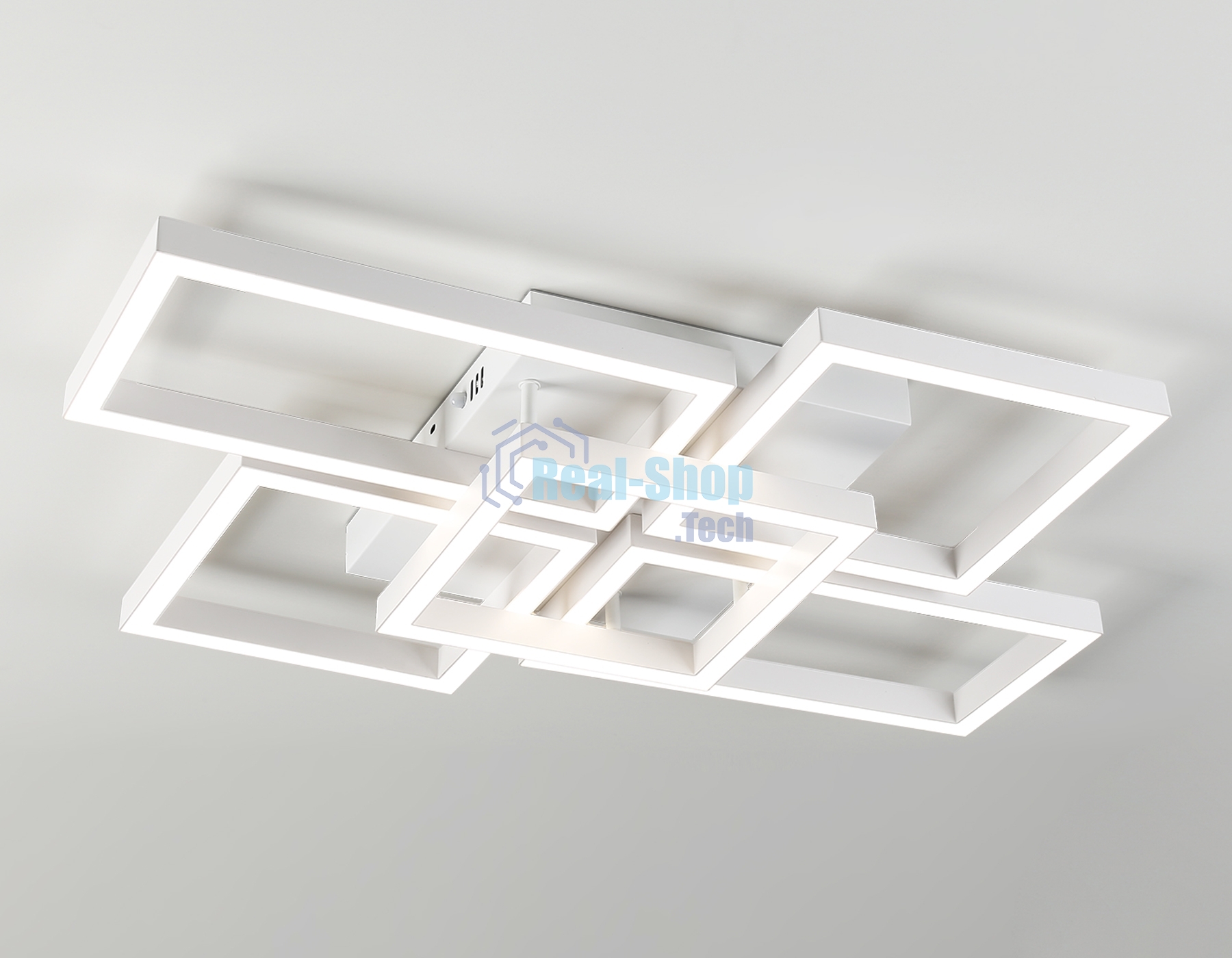 Потолочный светодиодный светильник Ambrella light FA1011/4+1 WH белый 90W 3000K-6400K 710*490*95 (ПДУ ИК)