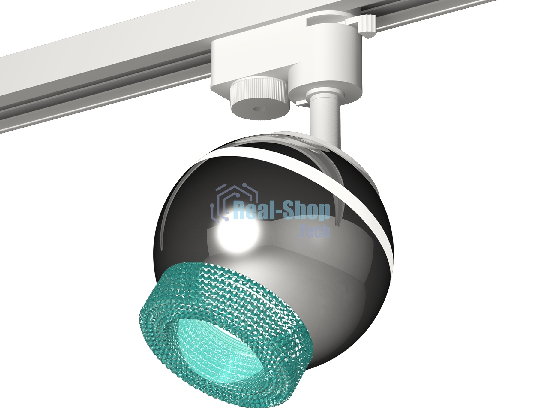 Светильник Ambrella light XT1104004 PSL/BL серебро полированное/голубой GU5.3 LED 3W 4200K (A2520, C1104, N7194)