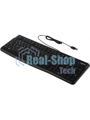 Клавиатура проводная Logitech K120 for business, USB черный (неоригинальная гравировка)
