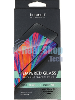 Защитное стекло для экрана BoraSCO прозрачный для Apple iPhone 15 Plus 2.5D антиблик. 1шт. (72402)
