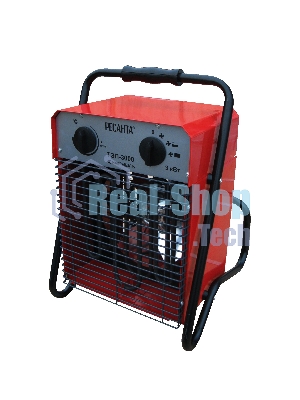 Тепловые пушки Ресанта ТЭП-3000 67/1/2 Тепловая электрическая пушкаквадратная, 220В, вентилятор/1500/3000 Вт, 6,1 кг